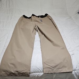 Fear of God Beige Wide Leg Pants with Black Waistband